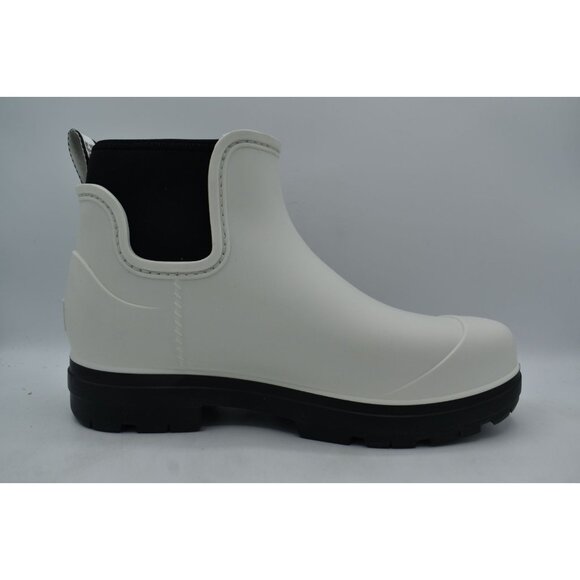 UGG Australia Womens Size 10 Droplet White Black Waterproof Rain Boots Shoes - Picture 4 of 9
